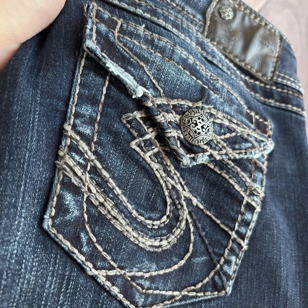 Silver Jeans SUKI SURPLUS Dark Blue Denim Bootcut Size 29 - Picture 9 of 9